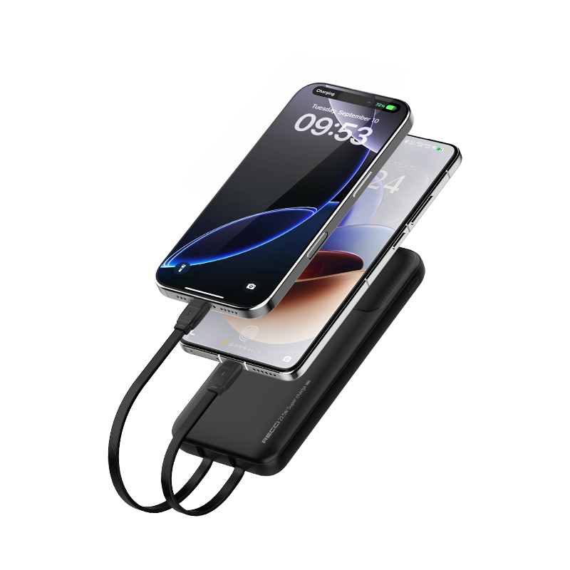 Recci RPB-P67 High power fast charging Power bank 10000mAh PD20W Black