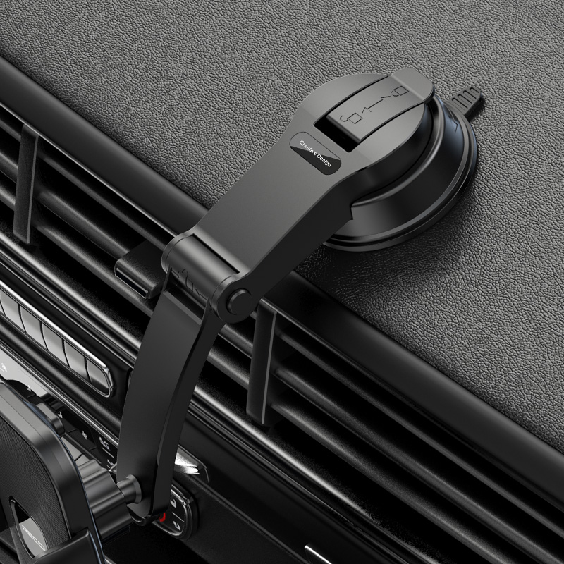 Recci RHO-C39 360 Degree Rotating Suction Cup Car Phone Holder Black