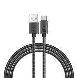 RECCI RS12C - PD100W Fast Charging USB-A To C Braided Wire + Aluminum Speed Data Cable 2M - Black